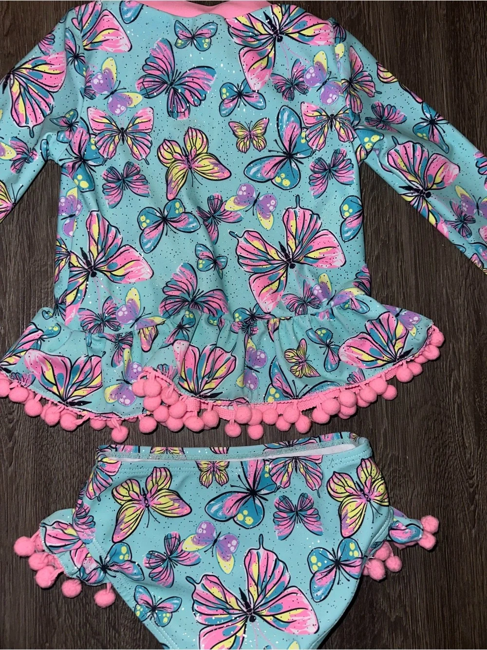 Betsey Johnson Butterfly rashguard swimsuit